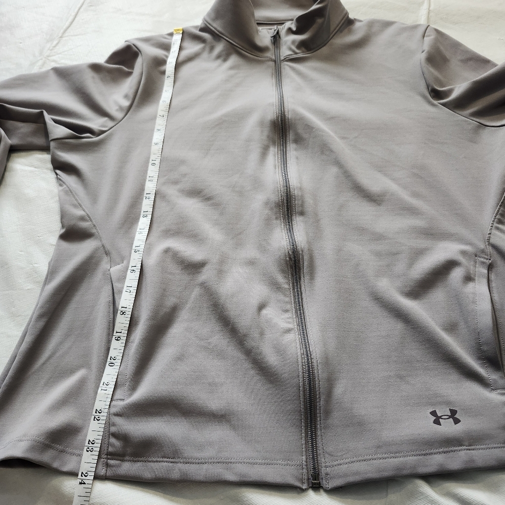 Under Armour Size 2XL Tetra Grey Zip-Up Jacket - Picture 5 of 9